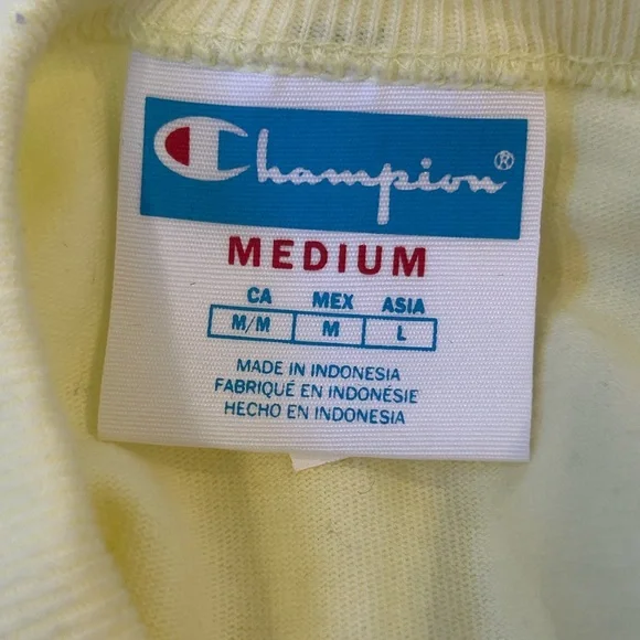 NWOT Champion Men’s Light Yellow Shirt - Picture 3 of 5
